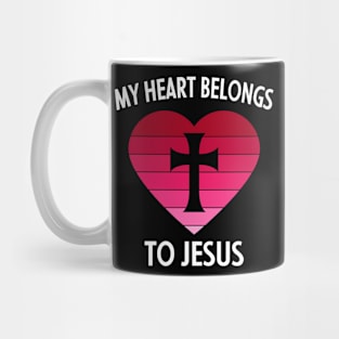 My Heart Belongs To Jesus Christian Valentines Day Gift Mug